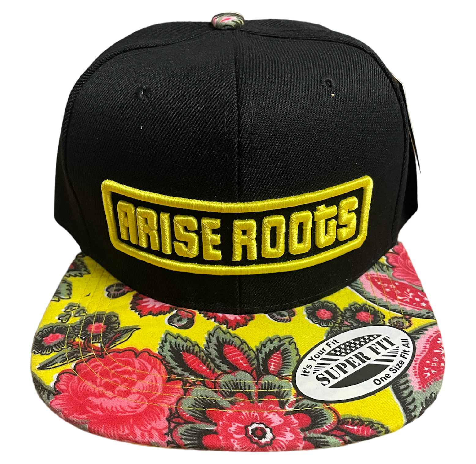 Floral Bill Snapback - Red/Yellow