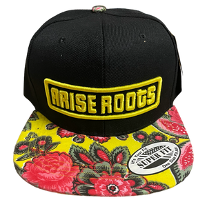 Floral Bill Snapback - Red/Yellow