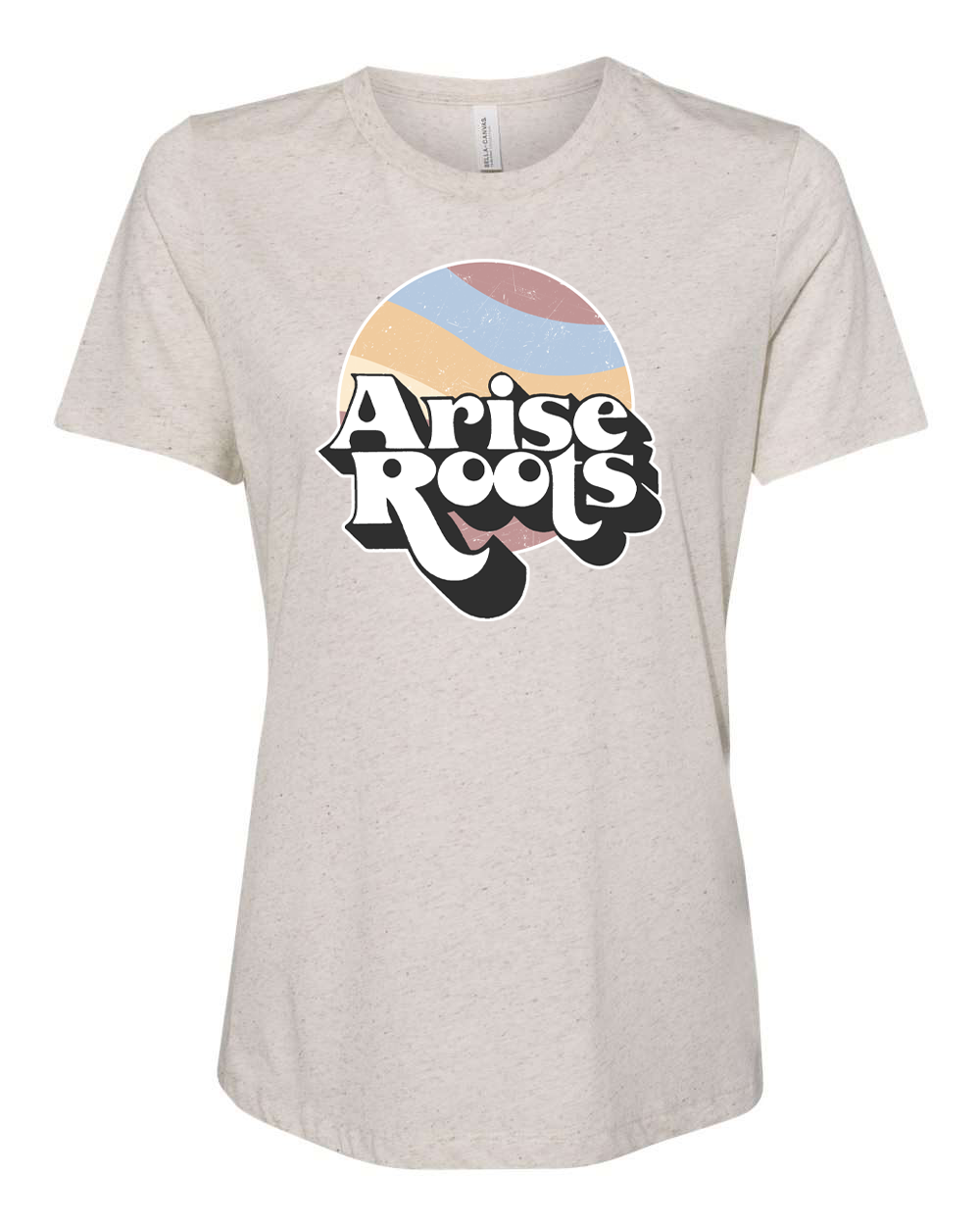 Women's Wavy Logo Tee - Oatmeal Heather