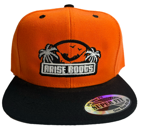 Palm Trees Snapback Orange / Black