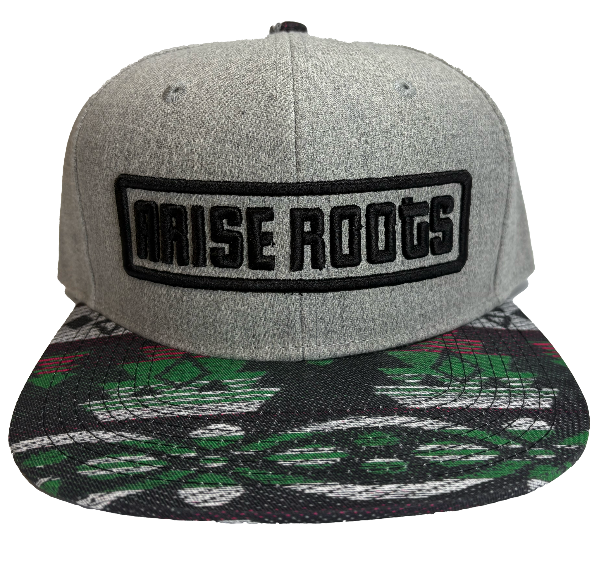 Heather Grey Snapback With Tribal Bill