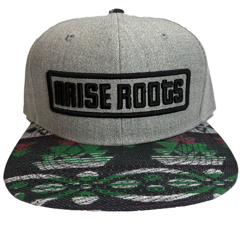Heather Grey Snapback With Tribal Bill