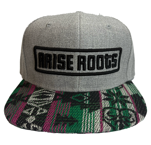 Heather Grey Snapback With Mexican Blanket Bill