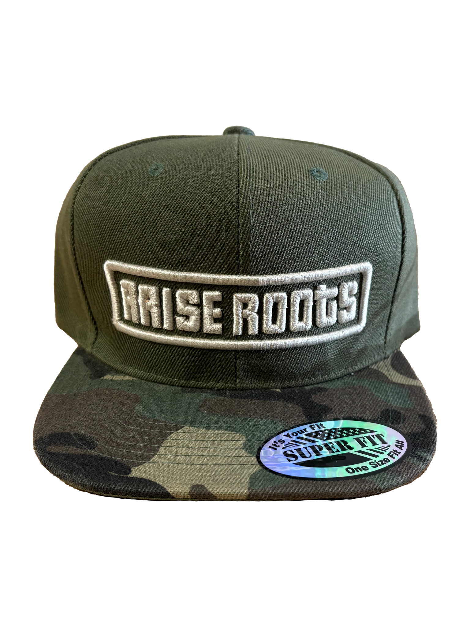 Olive Green w/ Camo Bill Snapback