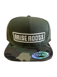 Olive Green w/ Camo Bill Snapback