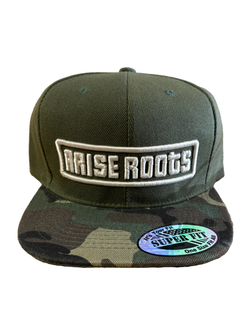 Olive Green w/ Camo Bill Snapback