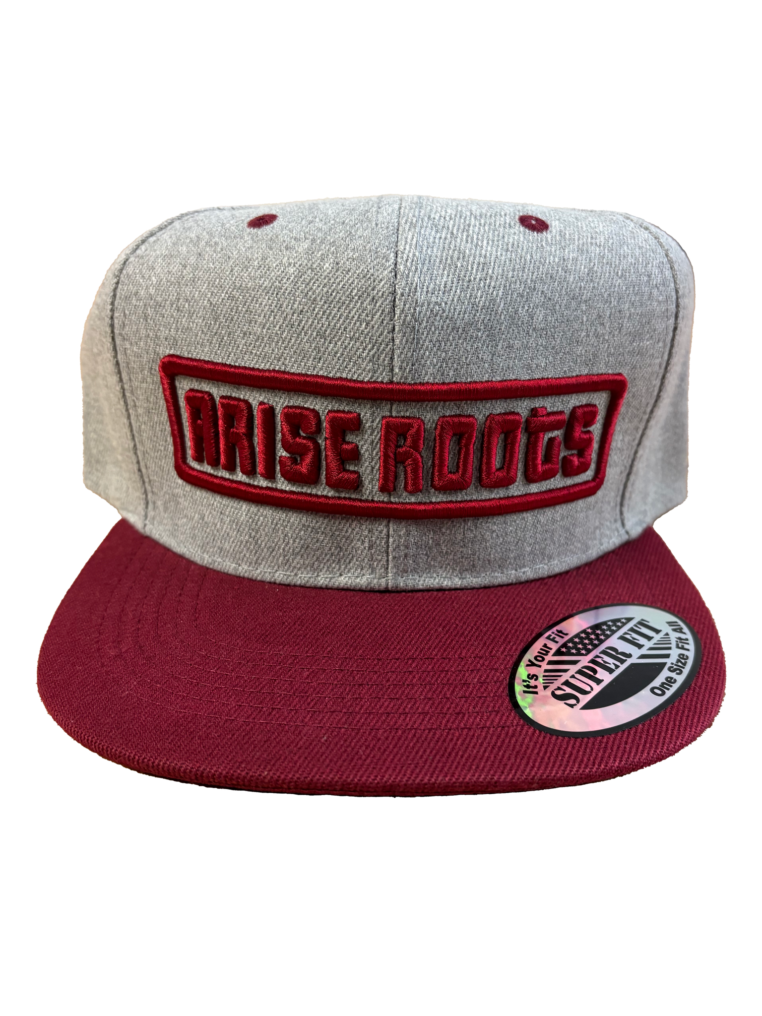 Heather Gray / Maroon Snapback