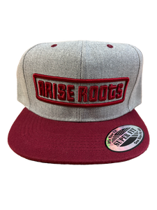 Heather Gray / Maroon Snapback