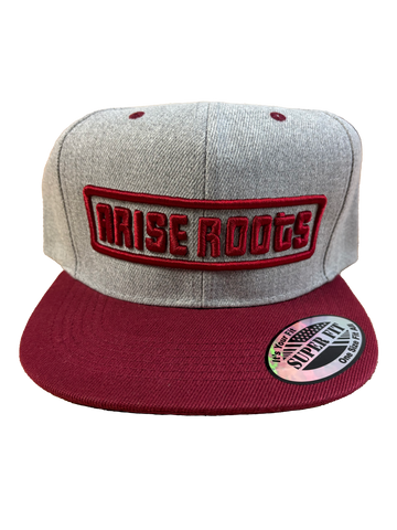 Heather Gray / Maroon Snapback